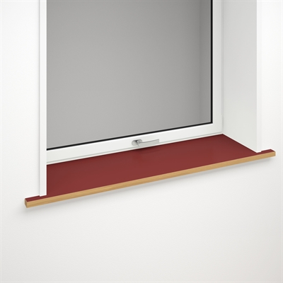 Ikkunalauta linoleumista valinnaisen etureunan kera, väri punainen | Salsa 4164