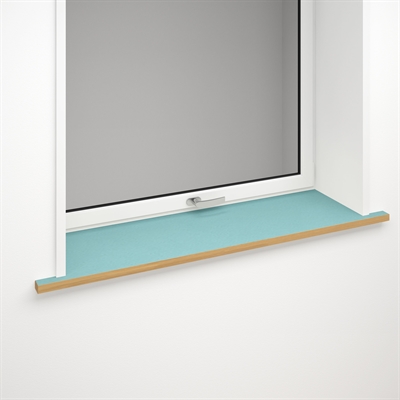 Ikkunalauta linoleumista valinnaisen etureunan kera, väri turkoosi | Aquavert 4180