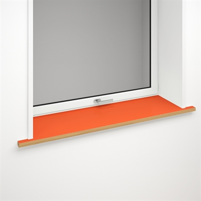 Ikkunalauta linoleumista valinnaisen etureunan kera, väri oranssi | Orange Blast 4186