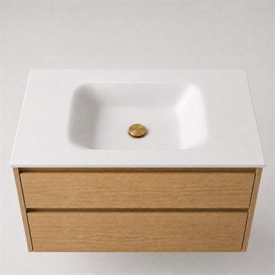Corian kylpyhuonetaso 102 cm sis. Lux allas, Glacier White