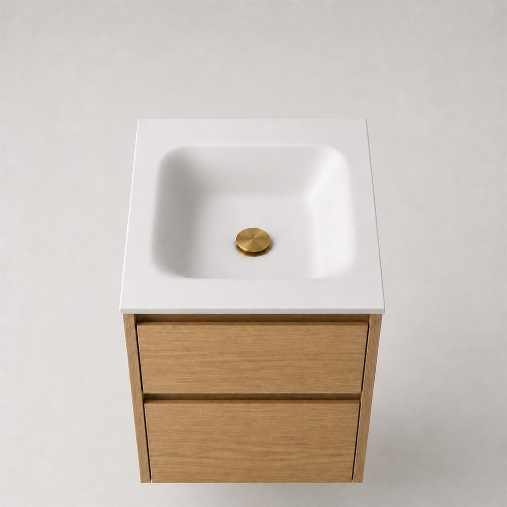 Corian kylpyhuonetaso 52 cm sis. Type 7 allas, Glacier White