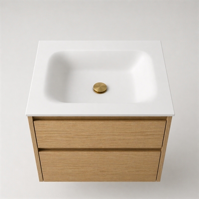 Corian kylpyhuonetaso 62 cm sis. Lux allas, Glacier White