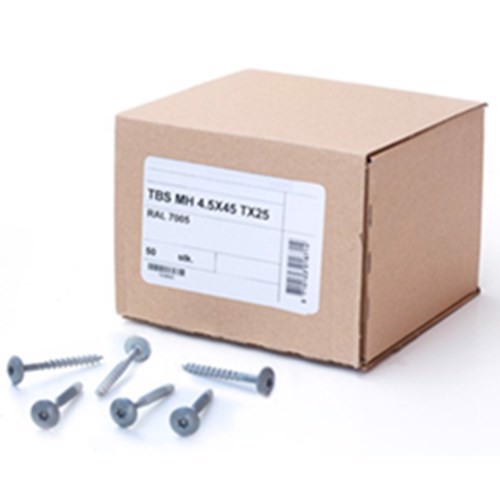 Harmaa TBS MH Ruuvit 4,5 x 45 mm TX25 - 50 kpl.